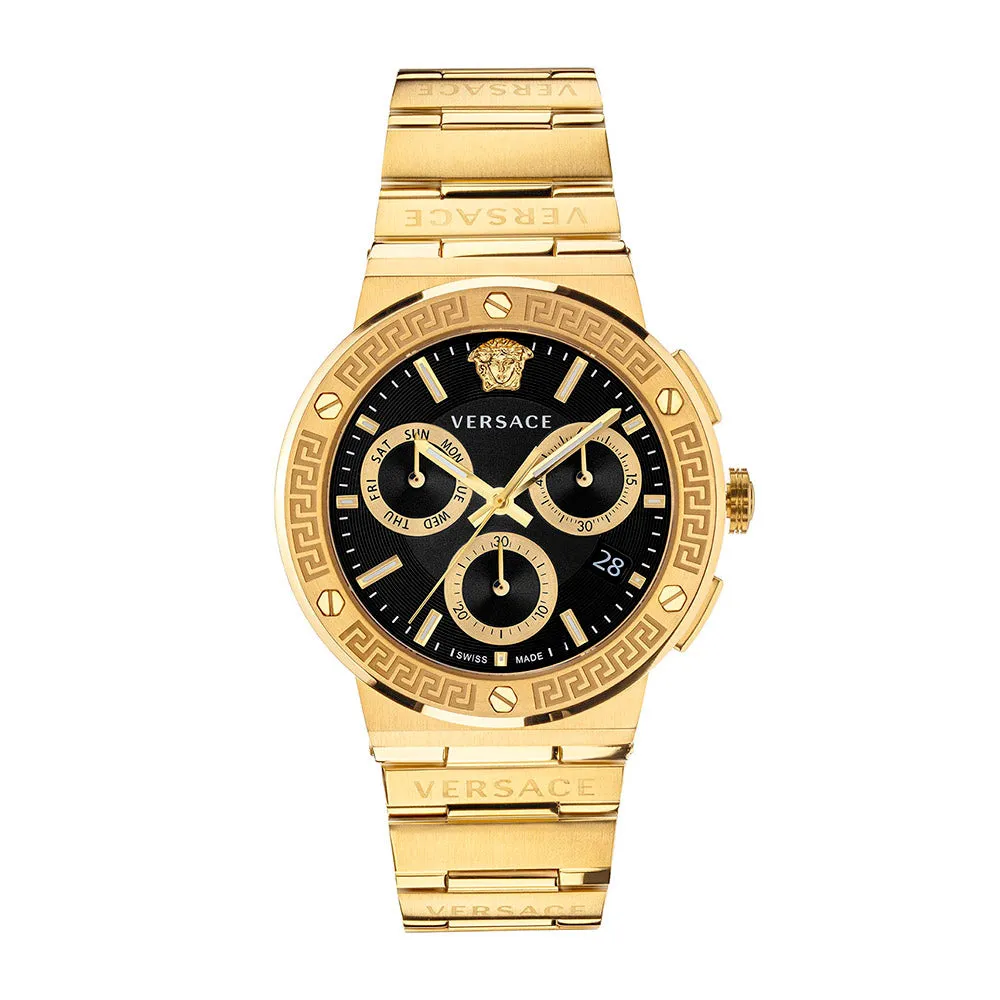 Versace Greca Logo Men's Gold Watch VEZ900421