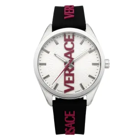 Versace V-Vertical Men's White Dial Black Watch VE3H00122