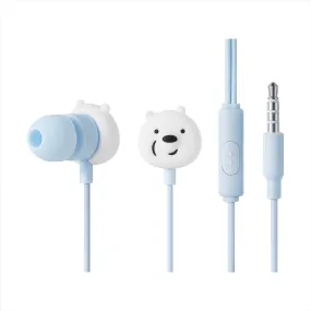 We Bare Bears Collection 4.0 In-ear Earphones with Storage Bag Model: 838 (Blue)