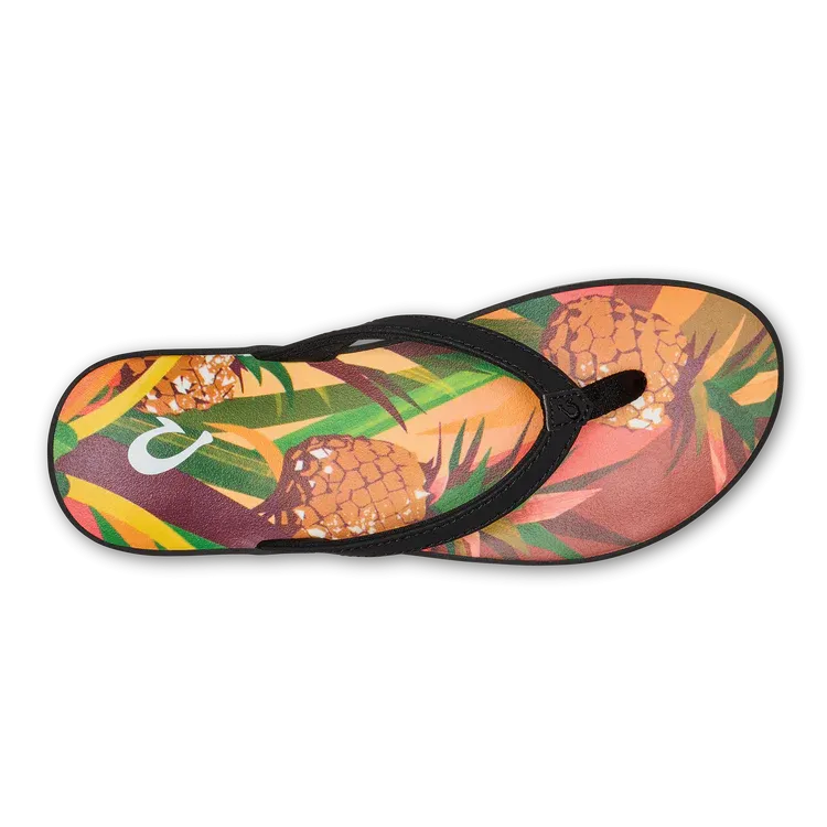 Women's Olukai Puawe Color:  Black / Pineapple