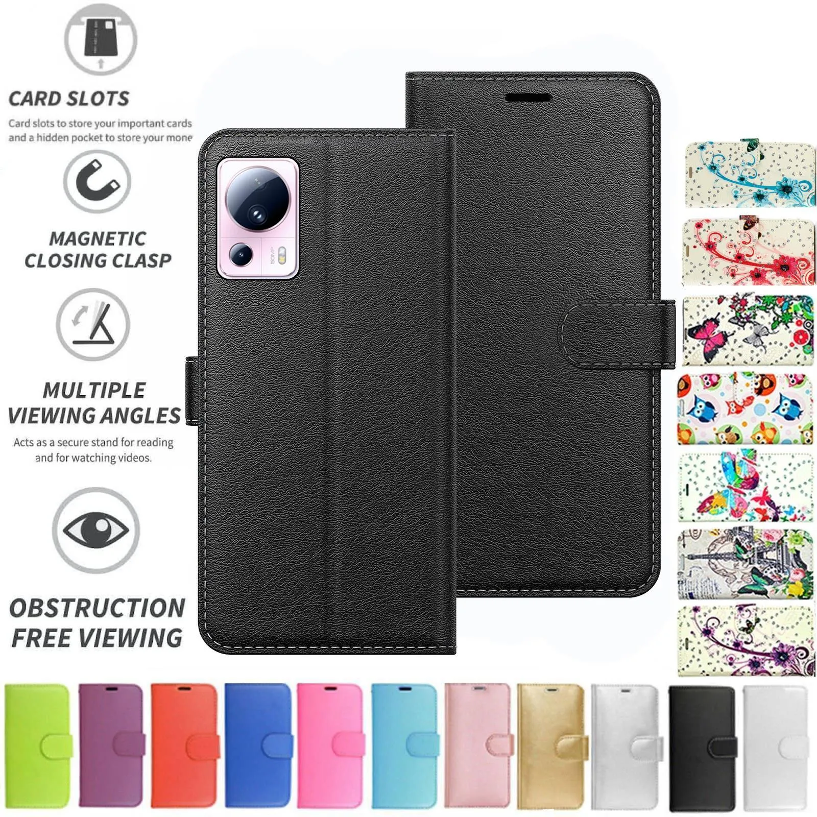 Xiaomi 13 Lite Flip Folio Book Wallet Case