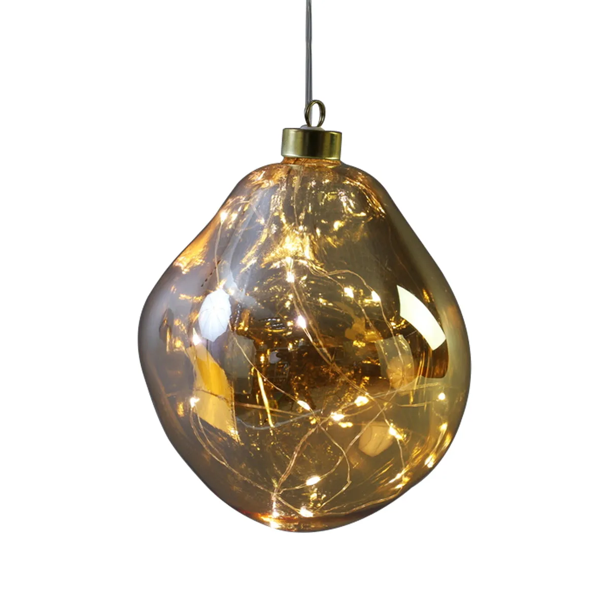 Xmas&Co - LED Organic Glass Ball w/ Amber