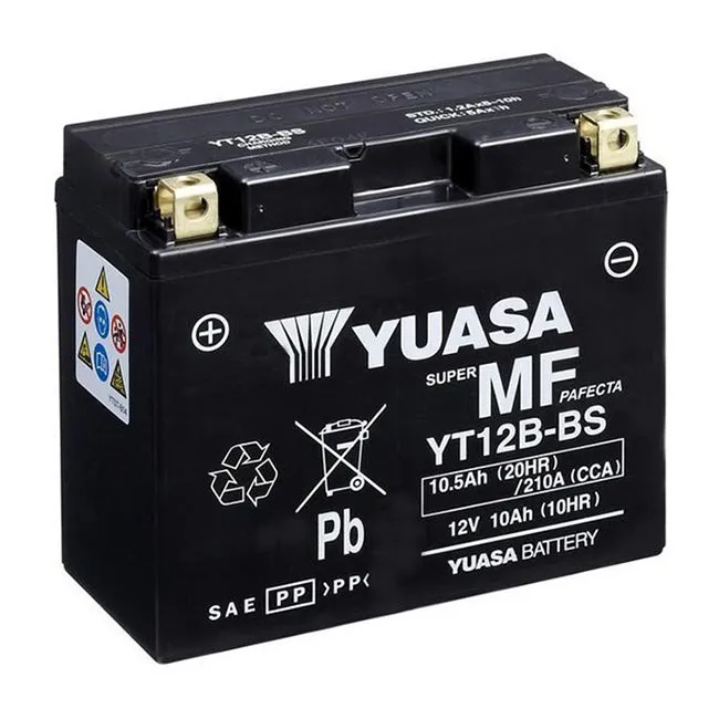 YT12B-BS Non-DG Factory Sealed Battery Yuasa. Alt: YT12B4 ^ (YT12BBS)