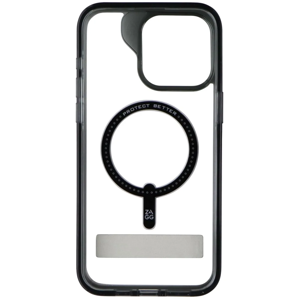 ZAGG Santa Cruz Snap with Kickstand Case for iPhone 15 Pro Max - Clear/Black